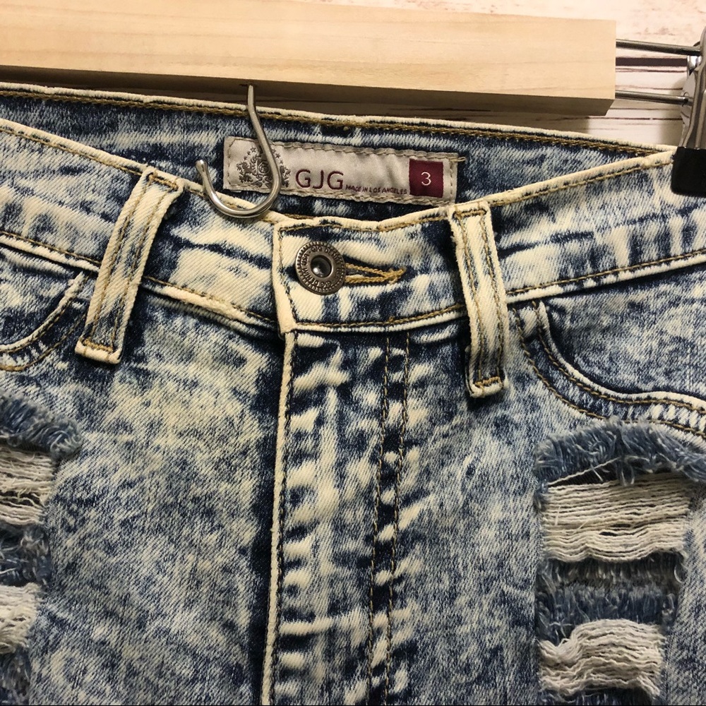 GJG Distressed Skinny Jeans Size 3 - Picture 3 of 5